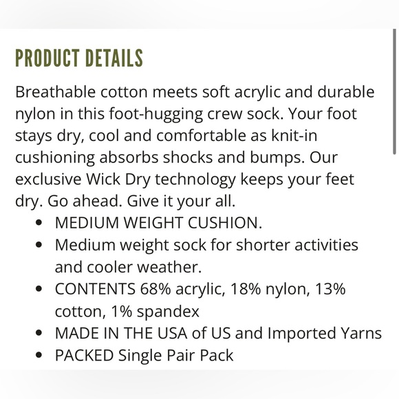 White Cushioned Athletic Crew Socks - Picture 2 of 5